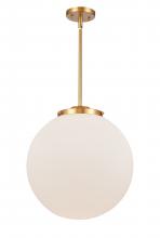 Innovations Lighting 221-1S-SG-G201-16 - Beacon - 1 Light - 16 inch - Satin Gold - Stem Hung - Pendant