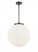 Innovations Lighting 221-3S-BK-G201-16-LED - Beacon - 3 Light - 16 inch - Matte Black - Cord hung - Pendant