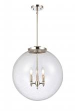 Innovations Lighting 221-3S-PN-G204-18 - Beacon - 3 Light - 18 inch - Polished Nickel - Cord hung - Pendant