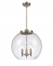 Innovations Lighting 221-3S-SN-G124-16 - Athens - 3 Light - 16 inch - Brushed Satin Nickel - Cord hung - Pendant