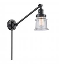 Innovations Lighting 237-BK-G184S - Canton - 1 Light - 8 inch - Matte Black - Swing Arm