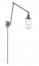 Innovations Lighting 238-SN-G312 - Dover - 1 Light - 5 inch - Brushed Satin Nickel - Swing Arm