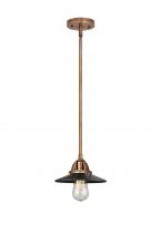 Innovations Lighting 288-1S-AC-M6-BK - Railroad - 1 Light - 8 inch - Antique Copper - Cord hung - Mini Pendant