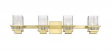 Innovations Lighting 310-4W-SG-CL - Wellfleet - 4 Light - 33 inch - Satin Gold - Bath Vanity Light