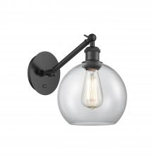 Innovations Lighting 317-1W-BK-G122-8 - Athens - 1 Light - 8 inch - Matte Black - Sconce