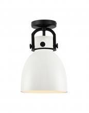 Innovations Lighting 410-1F-BK-M412-8W - Newton Bell - 1 Light - 8 inch - Matte Black - Flush Mount