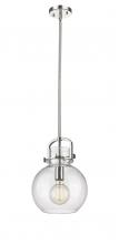 Innovations Lighting 410-1SM-PN-G410-10CL - Newton Sphere - 1 Light - 10 inch - Polished Nickel - Mini Pendant