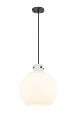 Innovations Lighting 410-3PL-BK-G410-16WH - Newton Sphere - 3 Light - 16 inch - Matte Black - Cord hung - Pendant