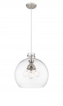  410-3PL-SN-G410-18CL - Newton Sphere - 3 Light - 18 inch - Satin Nickel - Cord hung - Pendant