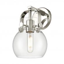 Innovations Lighting 423-1W-PN-G410-6CL - Pilaster II Sphere - 1 Light - 7 inch - Polished Nickel - Sconce