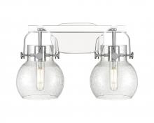 Innovations Lighting 423-2W-PC-G410-6SDY - Pilaster II Sphere - 2 Light - 17 inch - Polished Chrome - Bath Vanity Light