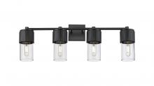 Innovations Lighting 428-4W-BK-G428-7CL - Bolivar - 4 Light - 31 inch - Matte Black - Bath Vanity Light