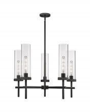 Innovations Lighting 471-5CR-BK-G471-12CL - Lincoln - 5 Light - 27 inch - Matte Black - Chandelier