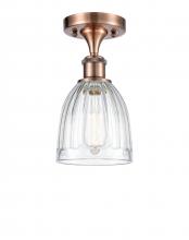 Innovations Lighting 516-1C-AC-G442 - Brookfield - 1 Light - 6 inch - Antique Copper - Semi-Flush Mount