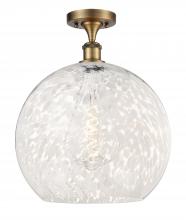 Innovations Lighting 516-1C-BB-G1216-14WM - White Mouchette - 1 Light - 14 inch - Brushed Brass - Semi-Flush Mount