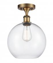 Innovations Lighting 516-1C-BB-G122-10 - Athens - 1 Light - 10 inch - Brushed Brass - Semi-Flush Mount