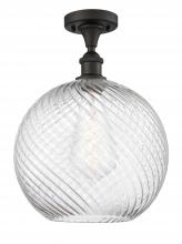 Innovations Lighting 516-1C-OB-G1214-12 - Athens Twisted Swirl - 1 Light - 12 inch - Oil Rubbed Bronze - Semi-Flush Mount