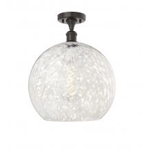 Innovations Lighting 516-1C-OB-G1216-14WM - White Mouchette - 1 Light - 14 inch - Oil Rubbed Bronze - Semi-Flush Mount