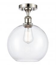 Innovations Lighting 516-1C-PN-G122-10 - Athens - 1 Light - 10 inch - Polished Nickel - Semi-Flush Mount