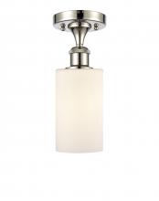 Innovations Lighting 516-1C-PN-G801 - Clymer - 1 Light - 4 inch - Polished Nickel - Semi-Flush Mount