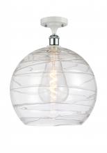 Innovations Lighting 516-1C-WPC-G1213-14 - Athens Deco Swirl - 1 Light - 14 inch - White Polished Chrome - Semi-Flush Mount