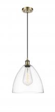 Innovations Lighting 516-1P-AB-GBD-122 - Bristol - 1 Light - 12 inch - Antique Brass - Cord hung - Mini Pendant