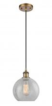 Innovations Lighting 516-1P-BB-G125 - Athens - 1 Light - 8 inch - Brushed Brass - Cord hung - Mini Pendant