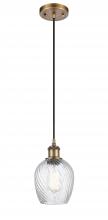 Innovations Lighting 516-1P-BB-G292 - Salina - 1 Light - 6 inch - Brushed Brass - Cord hung - Mini Pendant