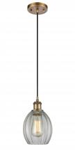 Innovations Lighting 516-1P-BB-G82 - Eaton - 1 Light - 6 inch - Brushed Brass - Cord hung - Mini Pendant