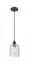 Innovations Lighting 516-1P-BK-G112C-5CL - Cobbleskill - 1 Light - 5 inch - Matte Black - Cord hung - Mini Pendant