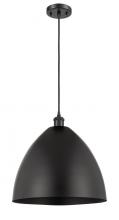 Innovations Lighting 516-1P-BK-MBD-16-BK - Bristol - 1 Light - 16 inch - Matte Black - Cord hung - Mini Pendant