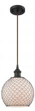 Innovations Lighting 516-1P-OB-G121-8CBK - Farmhouse Chicken Wire - 1 Light - 8 inch - Oil Rubbed Bronze - Cord hung - Mini Pendant