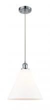 Innovations Lighting 516-1P-PC-GBC-121 - Berkshire - 1 Light - 12 inch - Polished Chrome - Cord hung - Mini Pendant