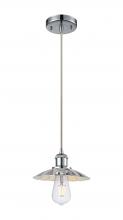 Innovations Lighting 516-1P-PC-M17-PC - Scallop - 1 Light - 8 inch - Polished Chrome - Cord Hung - Mini Pendant