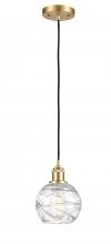 Innovations Lighting 516-1P-SG-G1213-6 - Athens Deco Swirl - 1 Light - 6 inch - Satin Gold - Cord hung - Mini Pendant