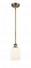 Innovations Lighting 516-1S-BB-G559-5GWH - Bridal Veil - 1 Light - 5 inch - Brushed Brass - Mini Pendant