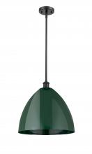 Innovations Lighting 516-1S-BK-MBD-16-GR - Plymouth - 1 Light - 16 inch - Matte Black - Pendant