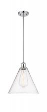 Innovations Lighting 516-1S-PC-GBC-124 - Berkshire - 1 Light - 12 inch - Polished Chrome - Mini Pendant