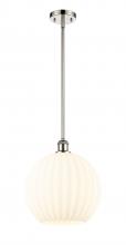 Innovations Lighting 516-1S-PN-G1217-12WV - White Venetian - 1 Light - 12 inch - Polished Nickel - Mini Pendant