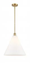 Innovations Lighting 516-1S-SG-GBC-161 - Berkshire - 1 Light - 16 inch - Satin Gold - Pendant