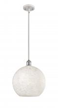 Innovations Lighting 516-1S-WPC-G1216-12WM - White Mouchette - 1 Light - 12 inch - White Polished Chrome - Mini Pendant