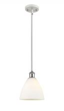 Innovations Lighting 516-1S-WPC-GBD-751 - Bristol - 1 Light - 8 inch - White Polished Chrome - Mini Pendant