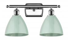 Innovations Lighting 516-2W-PC-MBD-75-SF - Plymouth - 2 Light - 18 inch - Polished Chrome - Bath Vanity Light