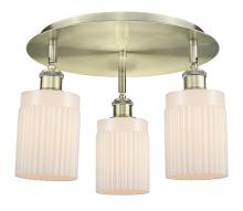 Innovations Lighting 516-3C-AB-G341 - Hadley - 3 Light - 16 inch - Antique Brass - Flush Mount