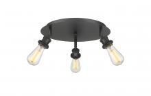 Innovations Lighting 516-3C-BK - Ballston - 3 Light - 12 inch - Matte Black - Flush Mount