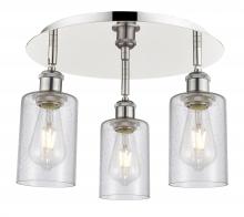 Innovations Lighting 516-3C-PN-G804 - Clymer - 3 Light - 16 inch - Polished Nickel - Flush Mount