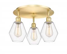 Innovations Lighting 516-3C-SG-G652-6 - Cindyrella - 3 Light - 18 inch - Satin Gold - Flush Mount