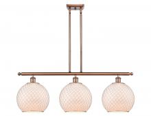 Innovations Lighting 516-3I-AC-G121-10CSN - Farmhouse Chicken Wire - 3 Light - 37 inch - Antique Copper - Cord hung - Island Light