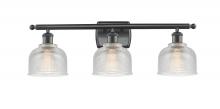 Innovations Lighting 516-3W-BK-G412 - Dayton - 3 Light - 26 inch - Matte Black - Bath Vanity Light