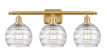 Innovations Lighting 516-3W-SG-G1213-8 - Athens Deco Swirl - 3 Light - 28 inch - Satin Gold - Bath Vanity Light